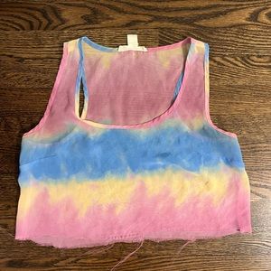 Cropped Tie Dye Shirt